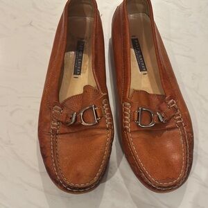 Ralph Lauren Purple Label Brown Leather Loafers